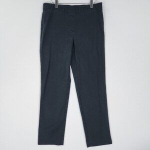 J Jill Pants Womens 10 Black Essential Slim Ankle Straight Leg Mid Rise Pull On